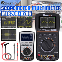 MUstool MT8208 High Clarity Intelligent Graphical Digital Oscilloscope Multimeter 2 in 1 2.4 Inches Color Screen 1MHz Bandwidth