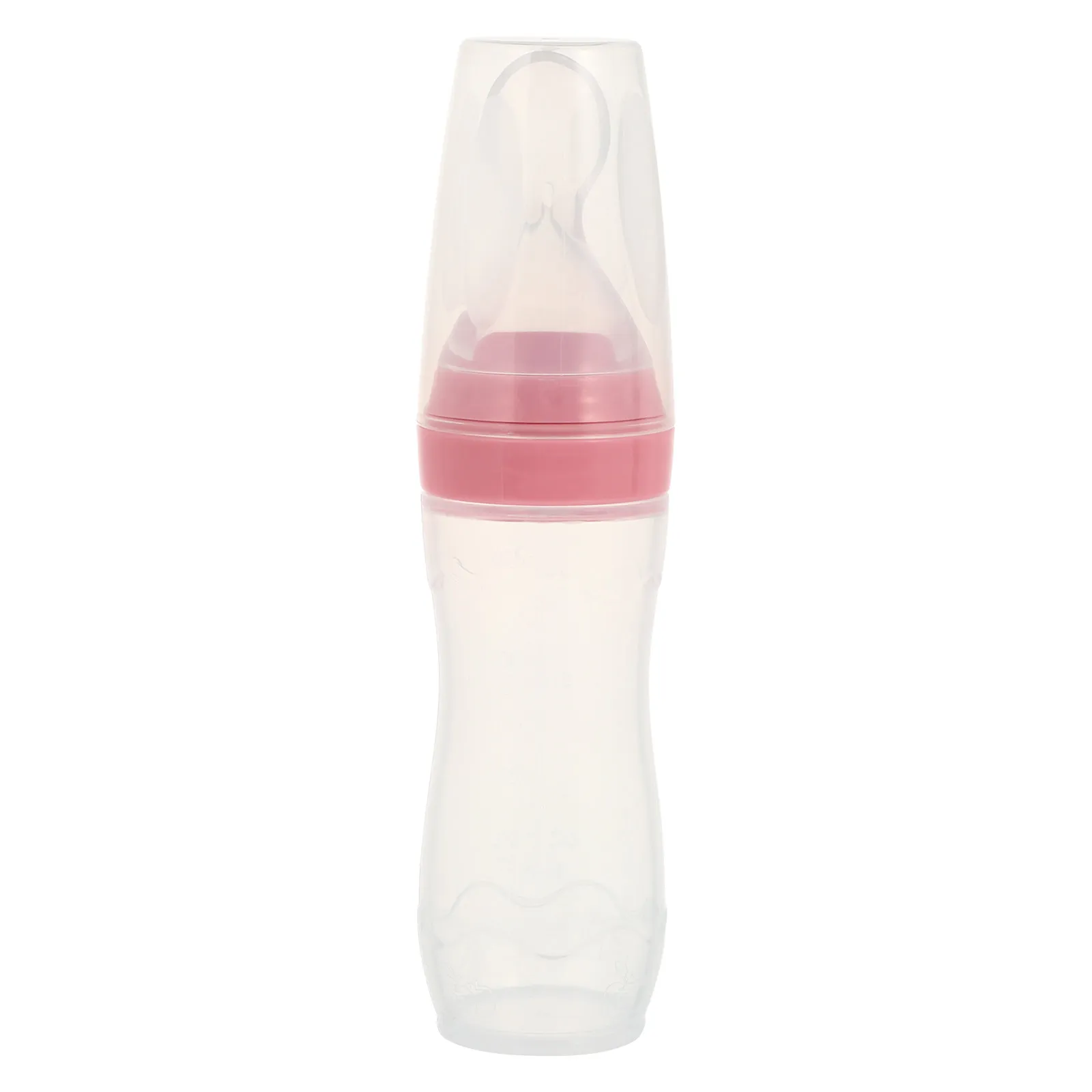 Baby Food Feeder Silicone Squeeze Feeding Bottle Ergonomic Spoon Design Baby Food Dispensing Spoon for Cereal Semi Solid Feed