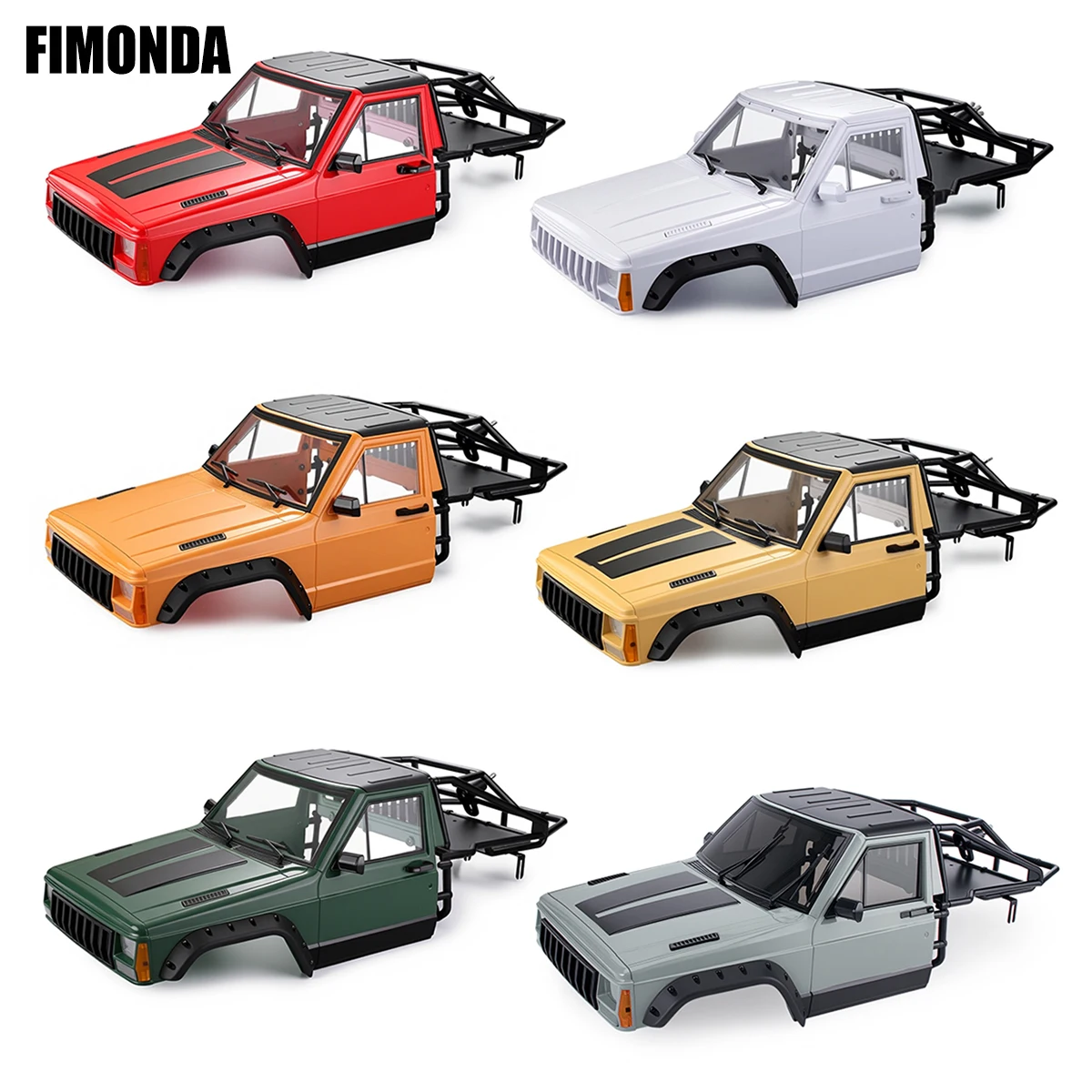

Cherokee Body Forward Cab & Back-Half Cage for 1/10 RC Crawler Car TRX4 Axial SCX10 90046 Upgrade Parts