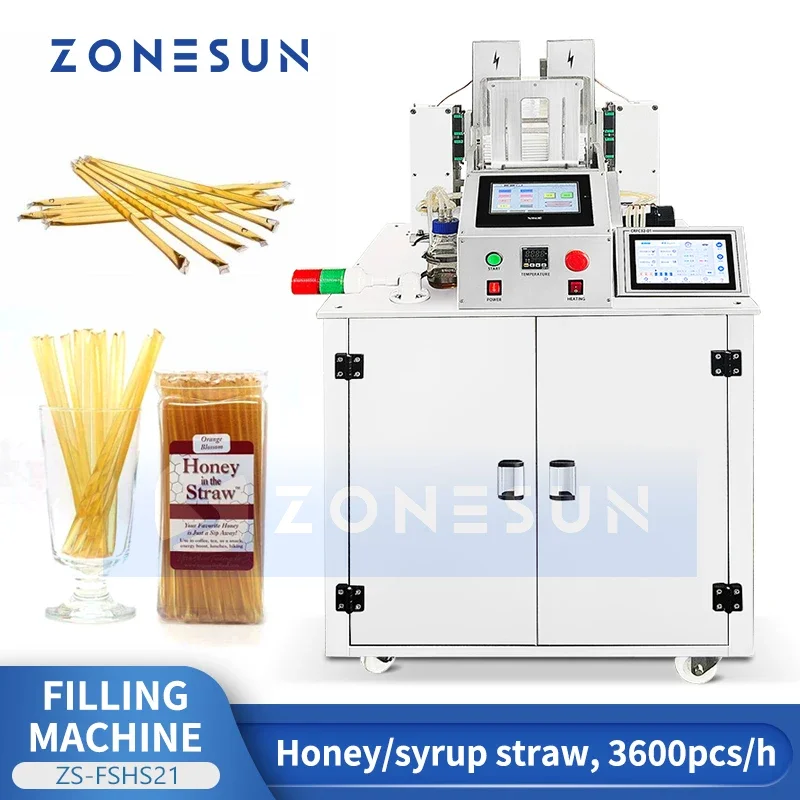 Zonesun Automatic Honey Straw Filling and Sealing Machine Honey Stick Filling Machine Liquid Filler  ZS-FSHS21