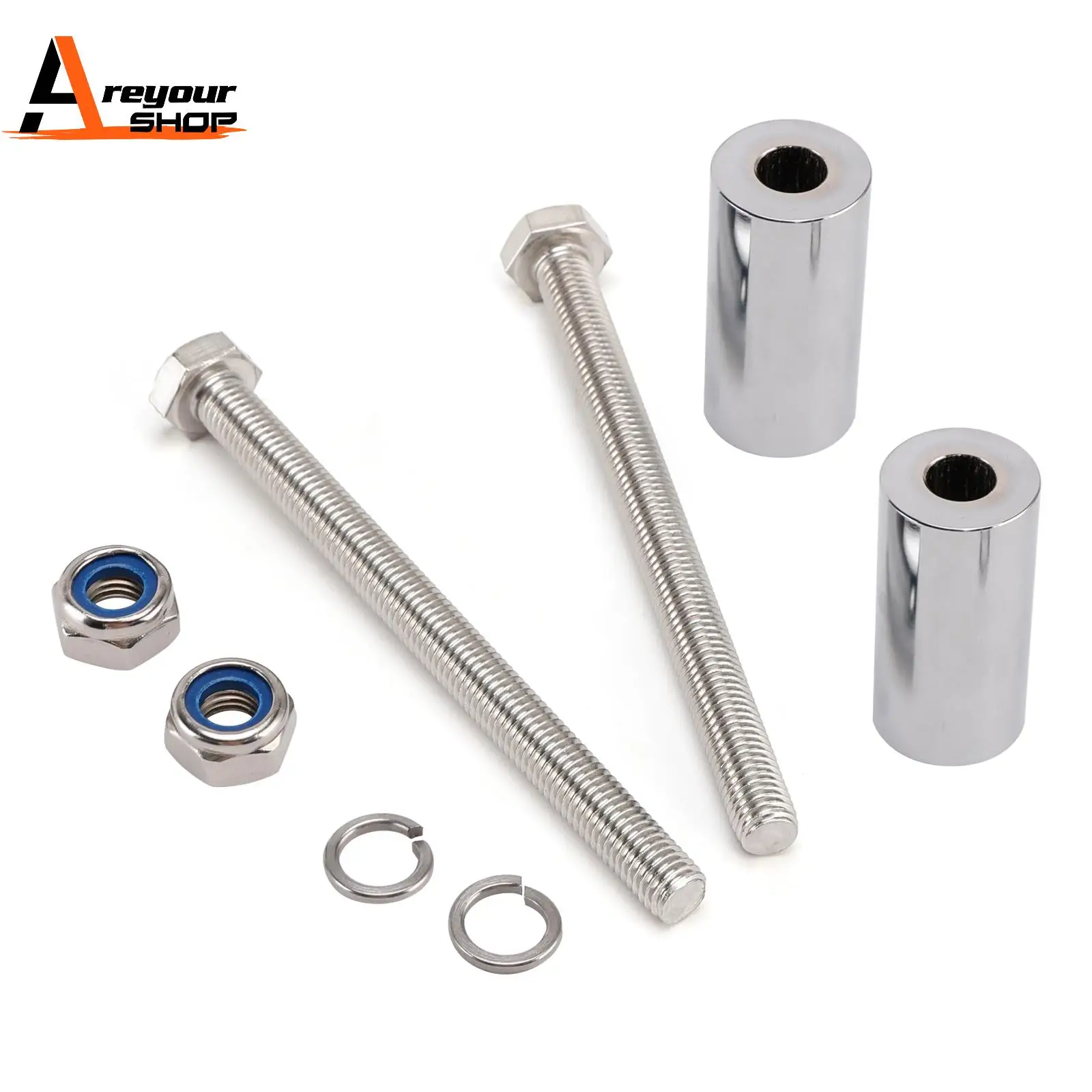 Elevadores de manillar plateados de 2 pulgadas para Kawasaki Vulcan 2000 VN2000 2004 2005 2006 2007 2008 2009 2010