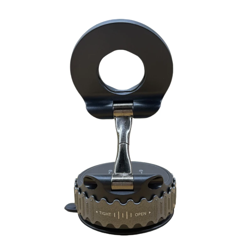 

Vacuum suction cup Car strong magnetic mobile phone holder Metal rod wavy pattern rotating folding Simple rotating anti-shake br