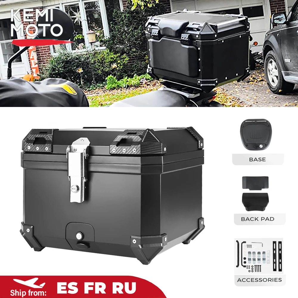 45L Motorcycle Helmet Box Universal Top Tail Rear Luggage Storage Tool Cases Lock For BMW R1200GS R1250GS R1200GS 1200 GS LC ADV