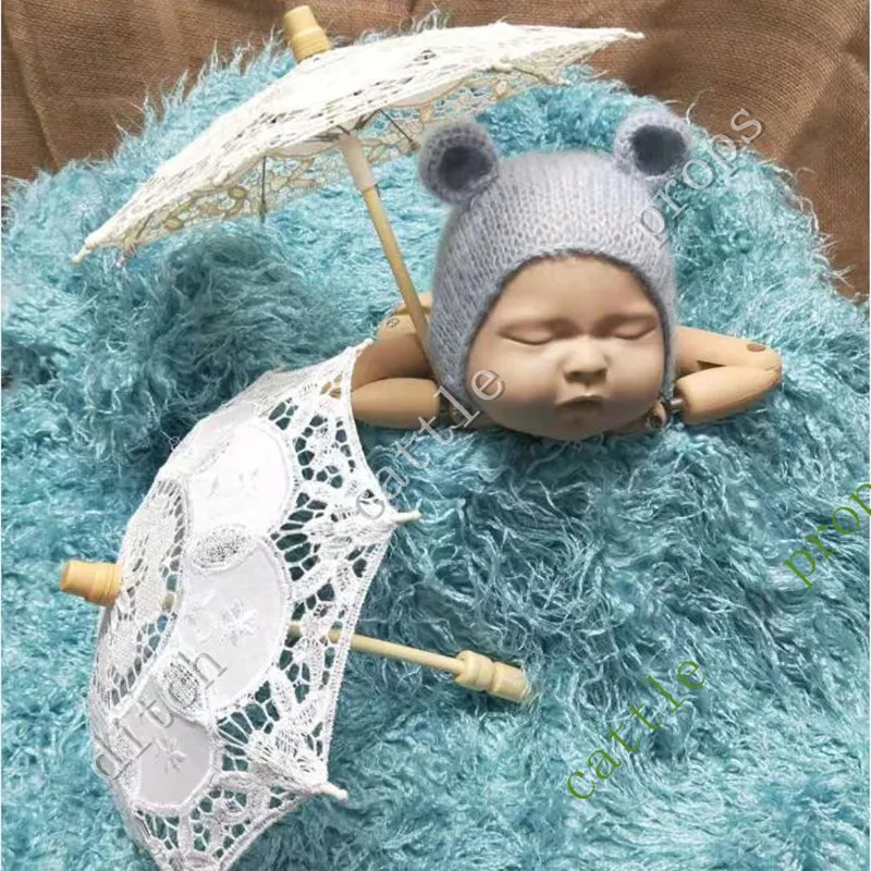 Newborn Baby Photography Props Lace Umbrella Infant Studio Shooting Photo Prop