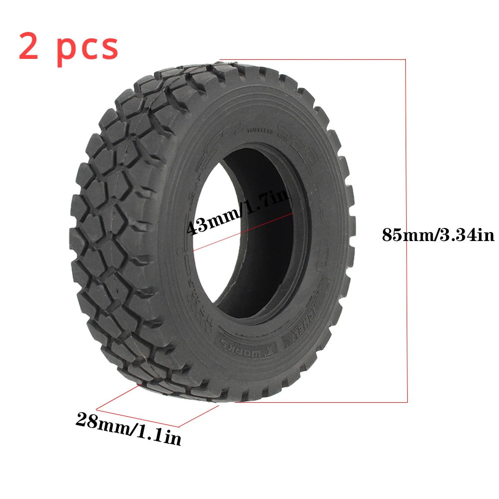 2 Stuks Rubberen Banden voor 1/14 Tamiya RC Truck Auto Voor Scania 770S Voor Volvo FH16 Voor Man