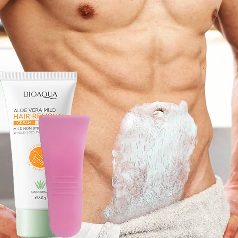 Creme Depilatório para Homens e Mulheres Depilador Permanente, Áreas Íntimas, Removedor de Cabelo Indolor, Inibidor de Crescimento, Cuidados Corporais