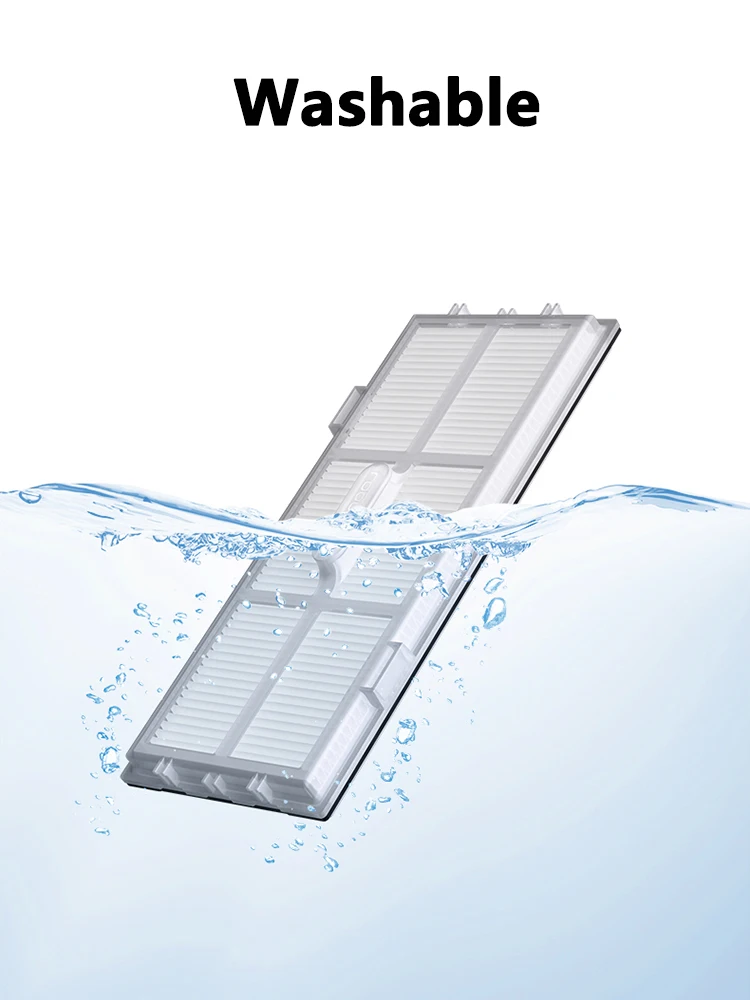 2 Bộ Lọc Có Thể Giặt Được Dành Cho Xiaomi Roborock S7 MaxV Plus Cực S7 + Tặng Robot Máy Hút Bụi Phụ Kiện Chính Hãng