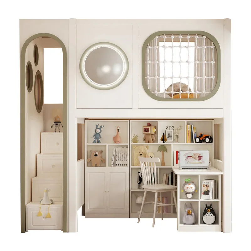 Tree house bed under bed cabinet wardrobe up and down bed multi-function  under table under empty combination slide