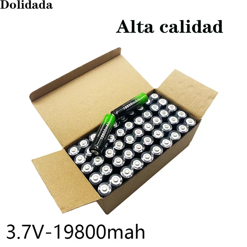 Nueva batería 18650, batería recargable de 19800mAh, batería recargable de iones de litio de capacidad de 3,7 V para linterna