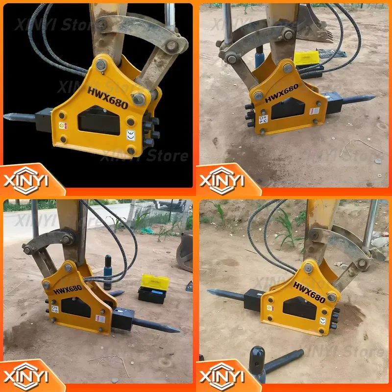 Construction equipment 68mm hydraulic concrete breaker for 4-7 ton excavators