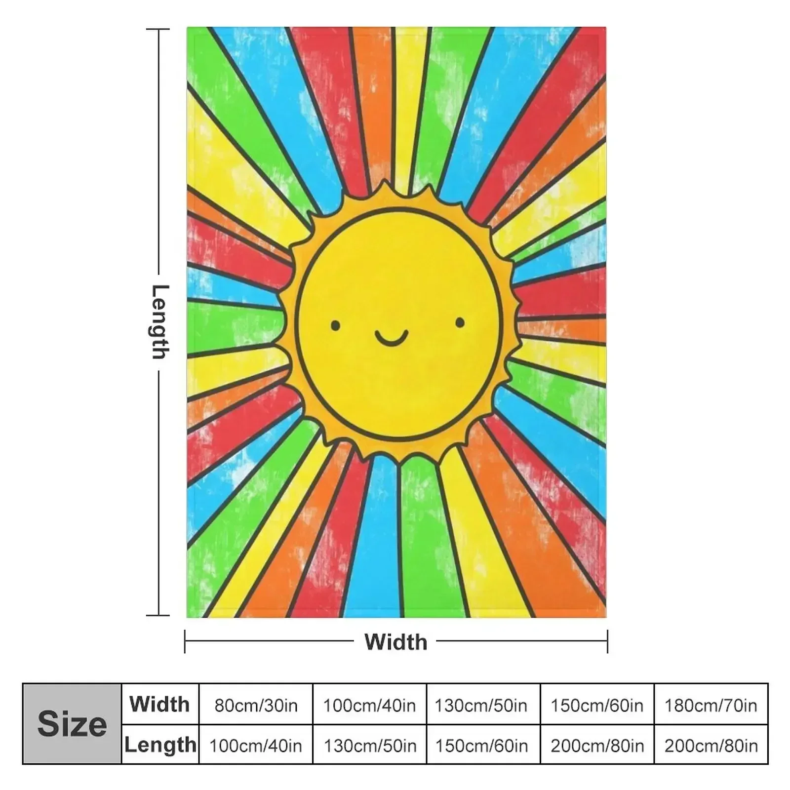 Radiate Positivity Throw Blanket couch cozy soft plush fuzzy picnic outdoor blanket