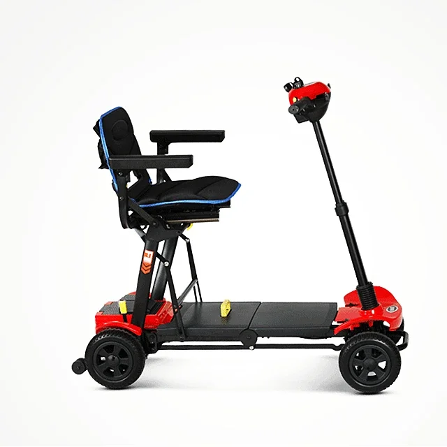 Lightweight Portable 4 Wheel compact Remote Control Folding  Electric Mobility Scooter for the Disabled and seniors