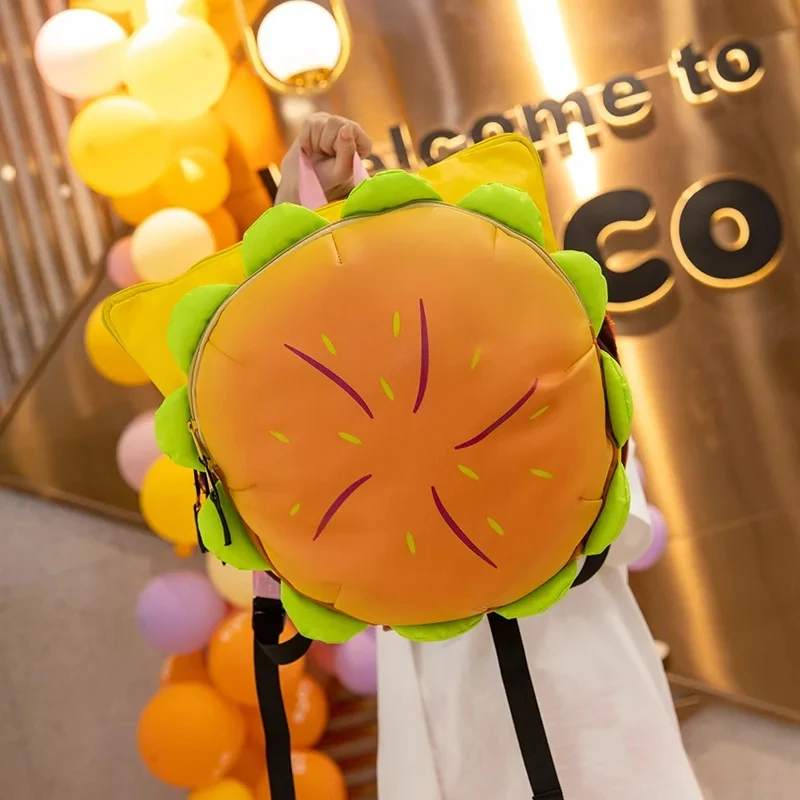 Cute Hamburger Cosplay Mochila, Steven Universe, Campus, BioWorld, Material Mochila, Halloween, Nova Moda, 38cm