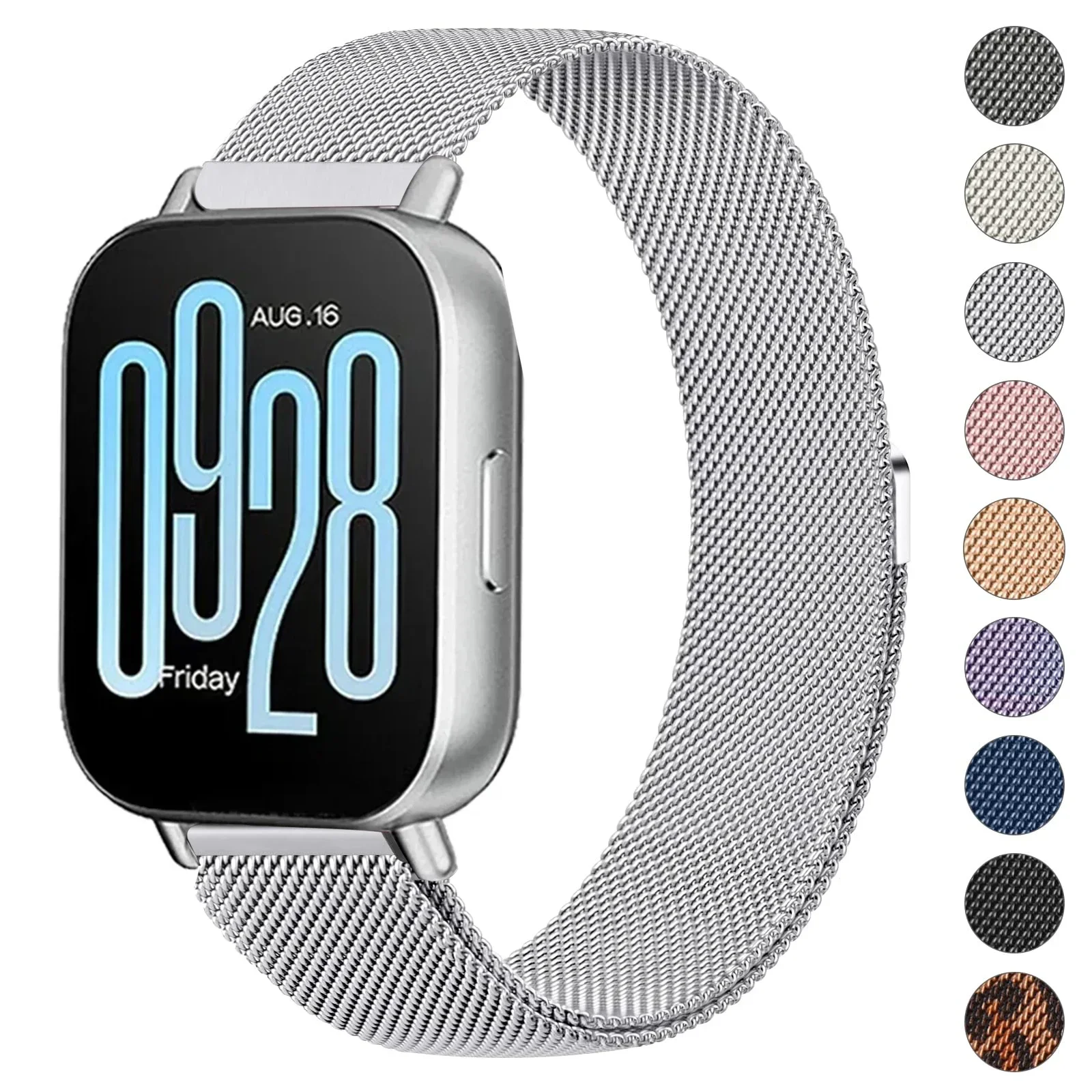 【セール中】Xiaomi Redmi Watch用ミラネーゼストラップ,アクティブメタル,Redmi Watch 5 3lite用ステンレススチールバンド,磁気リストバンド