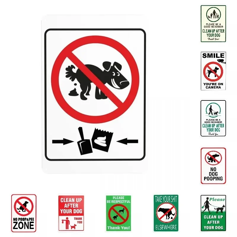 Keine Hunde erlaubt Metall Zinn Zeichen Retro kein Hund Poop Zeichen Zinn dekorative Zeichen Plaketten Club Cafe Restaurant