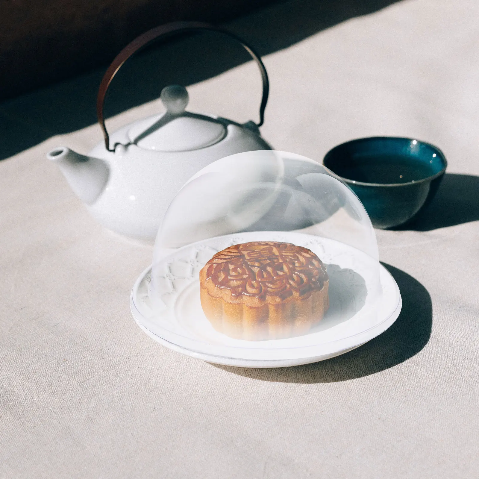 

5pcs Sushi Protective Lid Transparent Domes Reusable 155mm Food Protective Food Covers For Outside Covers Cake Dome