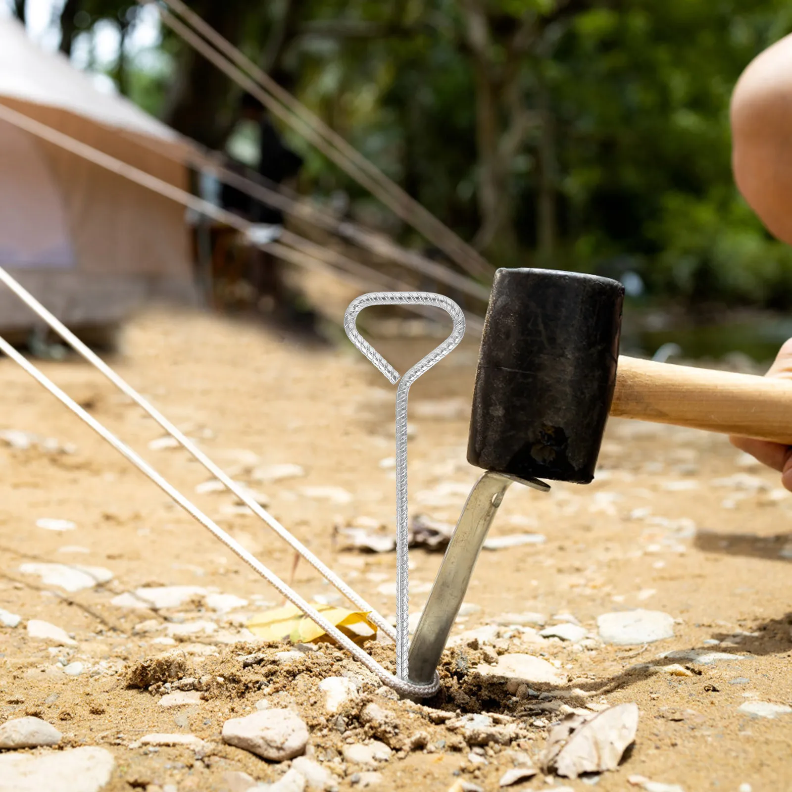 

Gogogmee Tent Stake Ground Anchor Reusable Camping Canopy Fixing Sturdy Outdoor Use