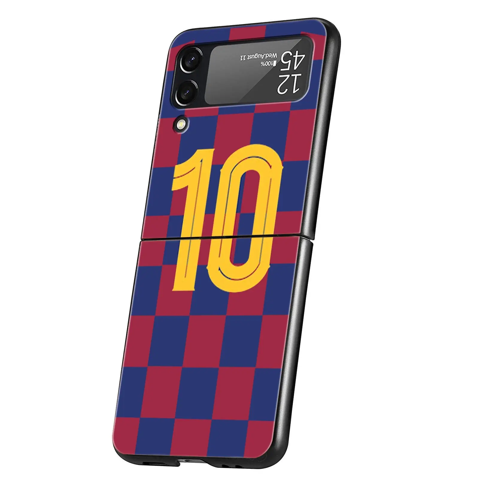 Z Flip 4 Phone Case for Samsung Galaxy Z Flip 3 5G ZFlip3 Flip3 zflip Flip4 Black Hard Cover FootBall Number 7 10 Soccer Shell image 6