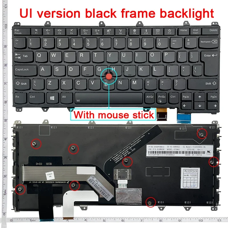 

Новинка США/Великобритании/SP/UI для Lenovo Thinkpad Yoga 260 260S YOGA 370 X380 S1, 2-я S1 3RD S1, раскладка 4-го поколения, клавиатура с подсветкой