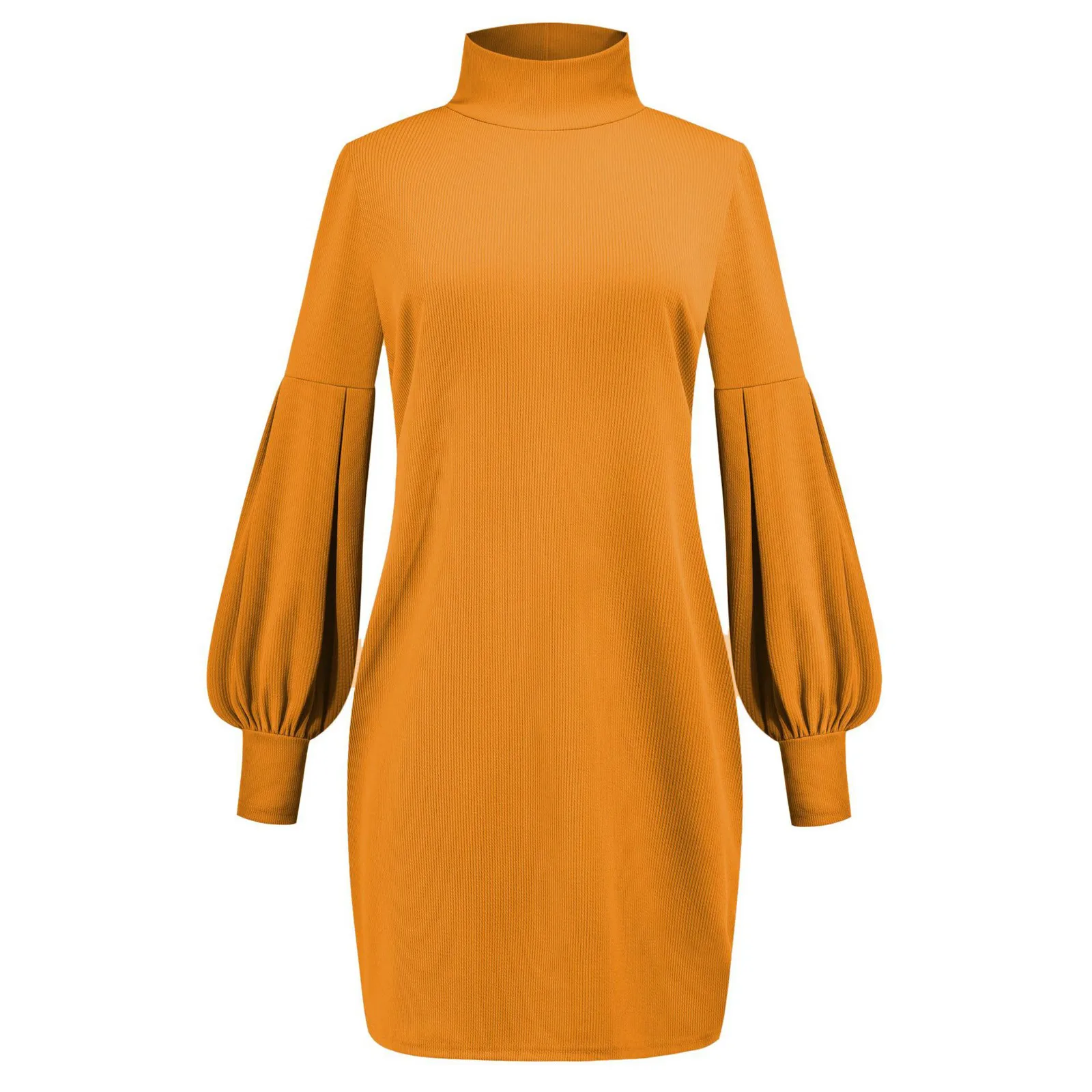 Womens Turtleneck Sweater Dress Ladies Long Sleeve Jumper Mini Dresses Ladies Turtleneck plus Size Sweaters Dresses for Women