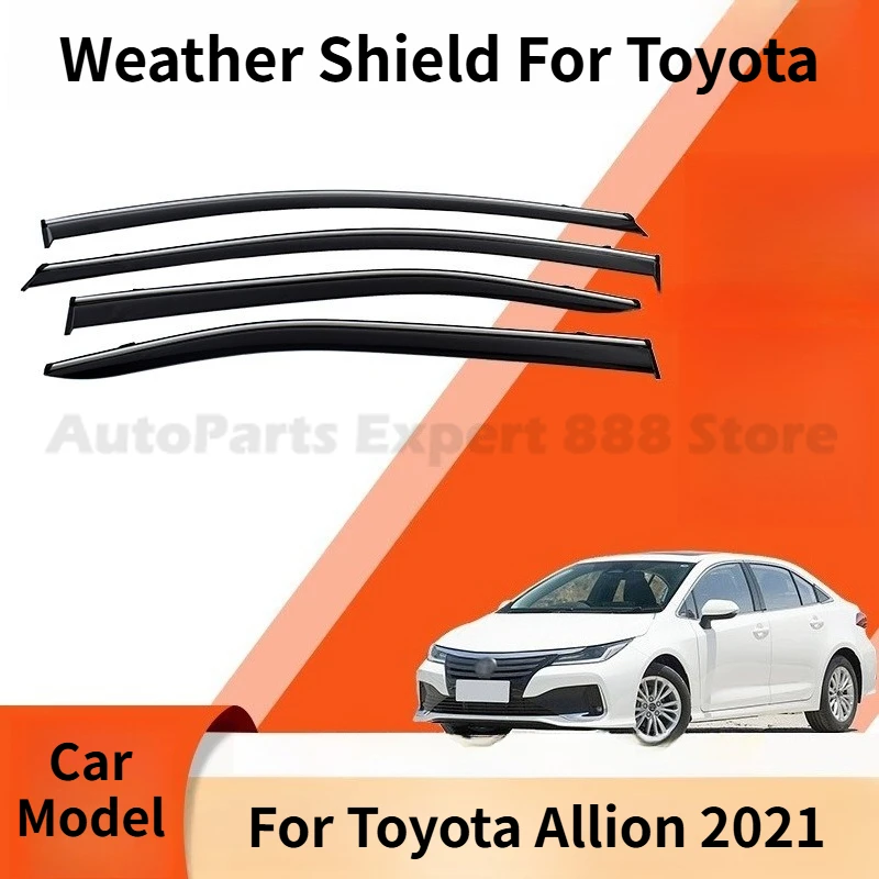 

Modification Parts Weather Shield For Toyota Allion 2021 Window Visor Rain Guard Deflector Windshield Rain Eyebrow Awning Trim