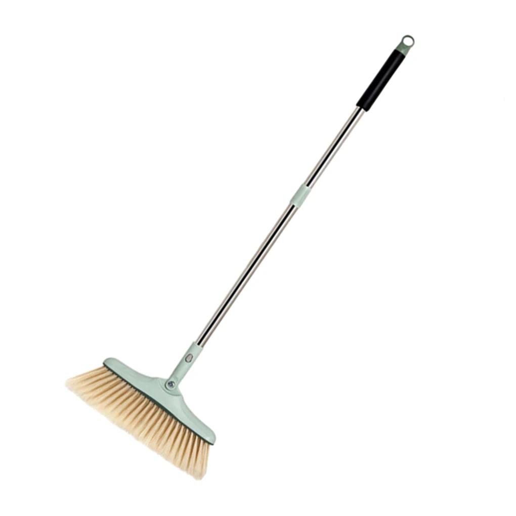 Green Household Dustpan Broom Wiper - Tough And Powerful Cleaning No Dead Corners Space-saving Storage Large Capacity