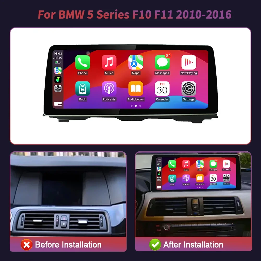 Android 14 Car Radio Multimedia 4G GPS Wireless Bluetooth CarPlay Screen Stereo 12.3