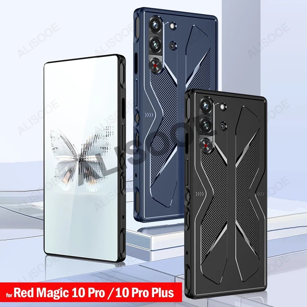 For Nubia Red Magic 10 Pro Plus Case Gaming Cooling Soft TPU Protect Cover for ZTE Nubia RedMagic 10 Pro+ Case Capa