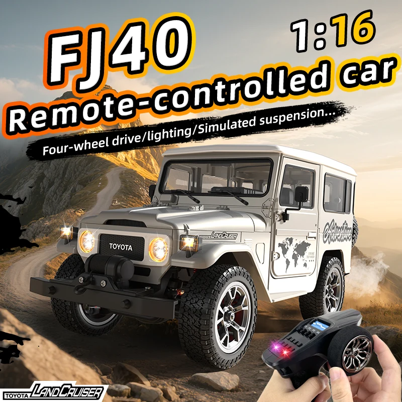 

Hengguan 1/16 Scale Metallic texture FJ40 RTR simulation remote control HG4-211 metal transmission climbing off-road vehicle