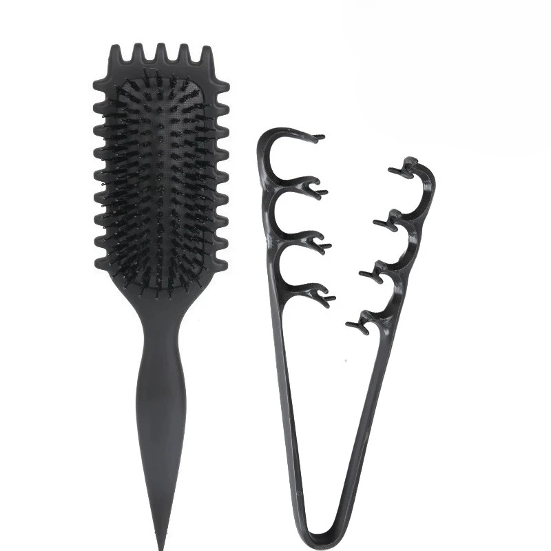 Pluizige Haarkam voor Mannen Volumizing Grove Kam Antistatische Curling Styling voor Alle Haartypes Creëren Textuur Kapsels