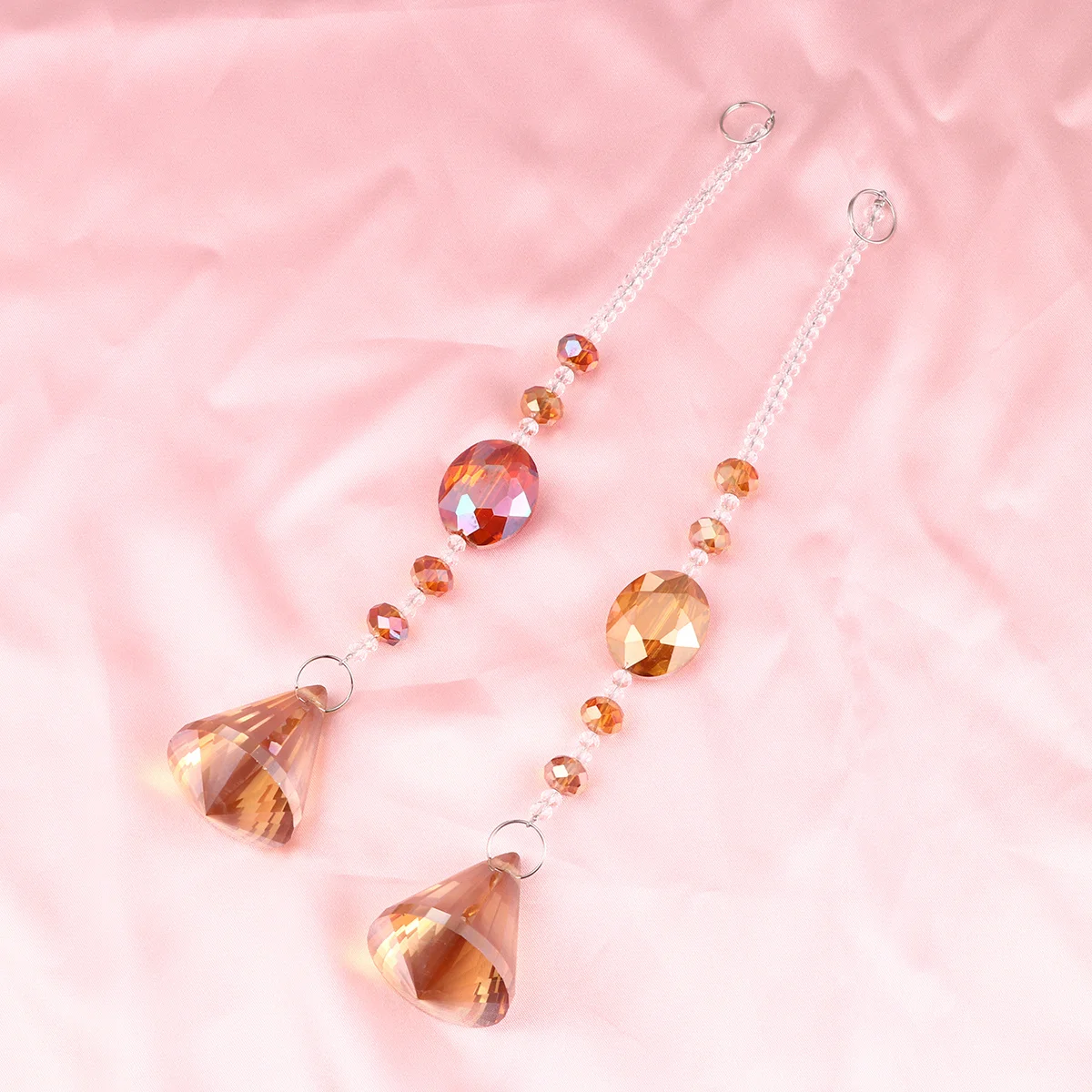 

2Pcs Crystal Ball Hanging Prism Pendant Rainbow Window Chandelier Curtain Suncatcher Octagon Chakra Decor Chandelier Crystals