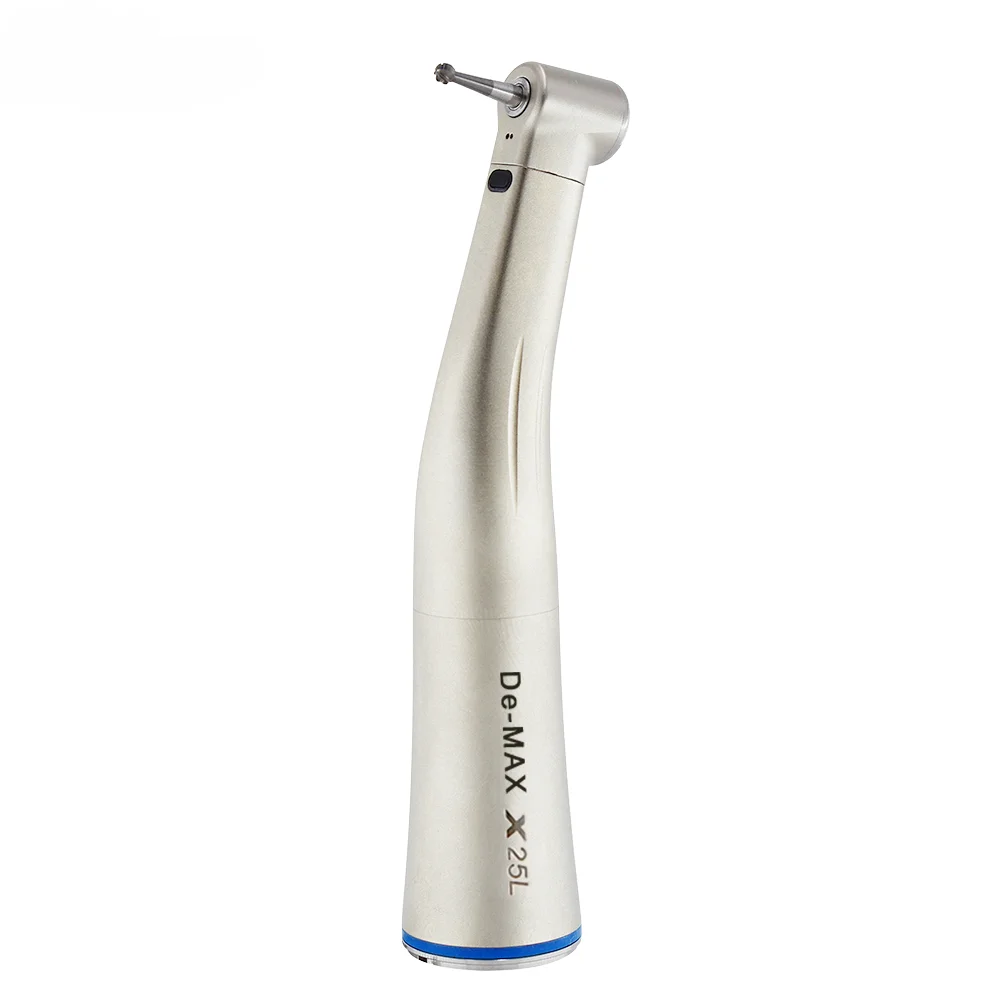 Tandheelkundige Lage Snelheid Handstuk Contra Hoek Blauwe Ring X25 X25L 1:1 Interne Waternevel Vezel Optische Handvat