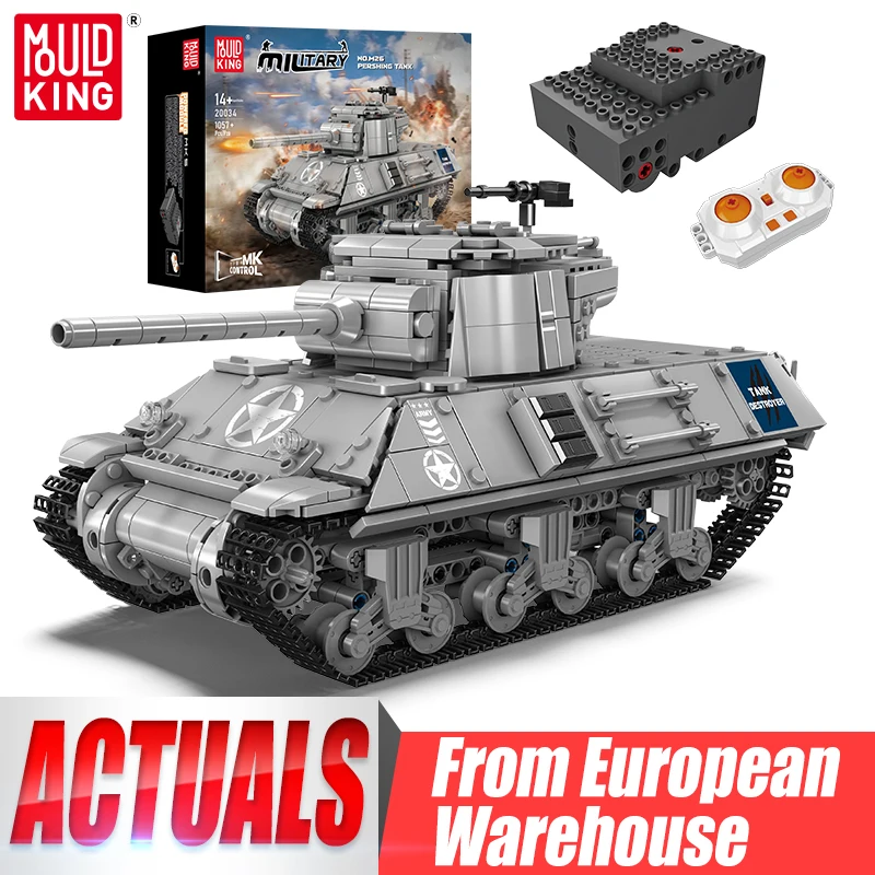 Mold King 20034 20035 Technical Tank Toys il telecomando M26 Pershing Tank Building Block Brick Kids