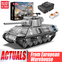 Mould King 20034 20035 Technical Tank Toys The Remote Control M26 Pershing Tank Building Block Brick Kids Christmas Gift
