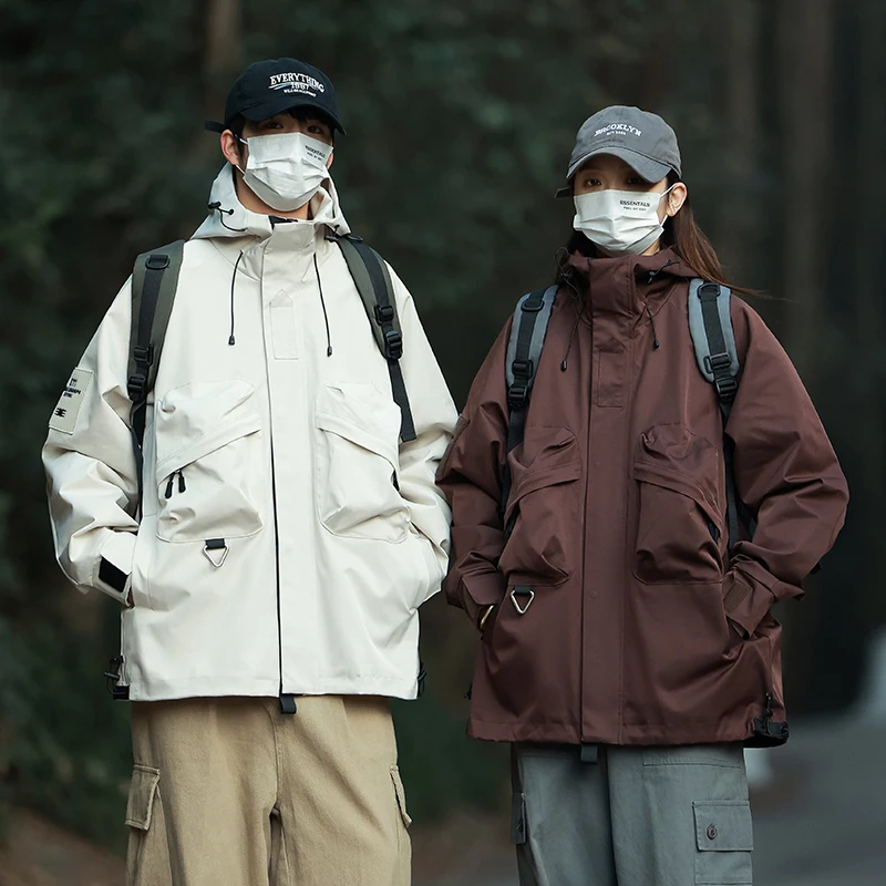 Couple Outdoor Running Windproof and Breathable Hooded Jacket Fashionable and Trendy Loose Comfortable Versatile Casual Jacket
