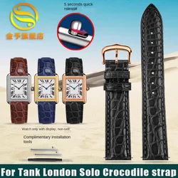 16 18mm 20mm men and women Bracelet For Cartier Genuine leather Watch strap Tank key Must London Solo crocodile skin Watch band