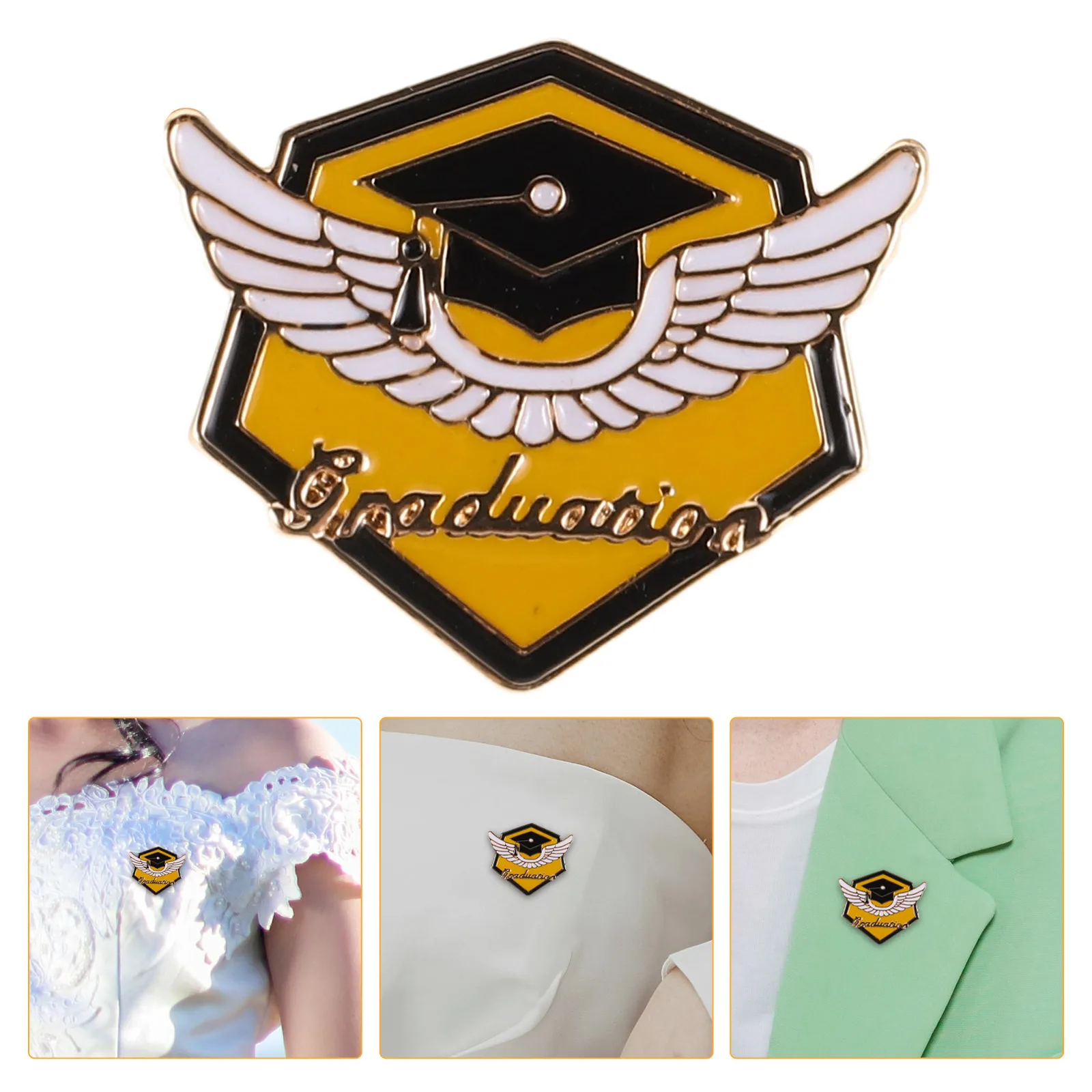 6 pezzi spille da bavero in metallo cappello da laurea spilla distintivi celebrazione accademica laurea stagione gioielli accessori alla moda simpatico cartone animato