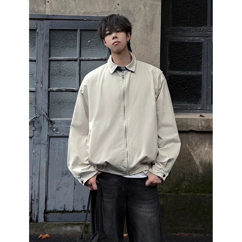 

Double-Sided Wear Men's Jaet Hong Kong Sle Street Trend College M Breathable Cotton Blend Fabric Long Sve Zipper Cl...