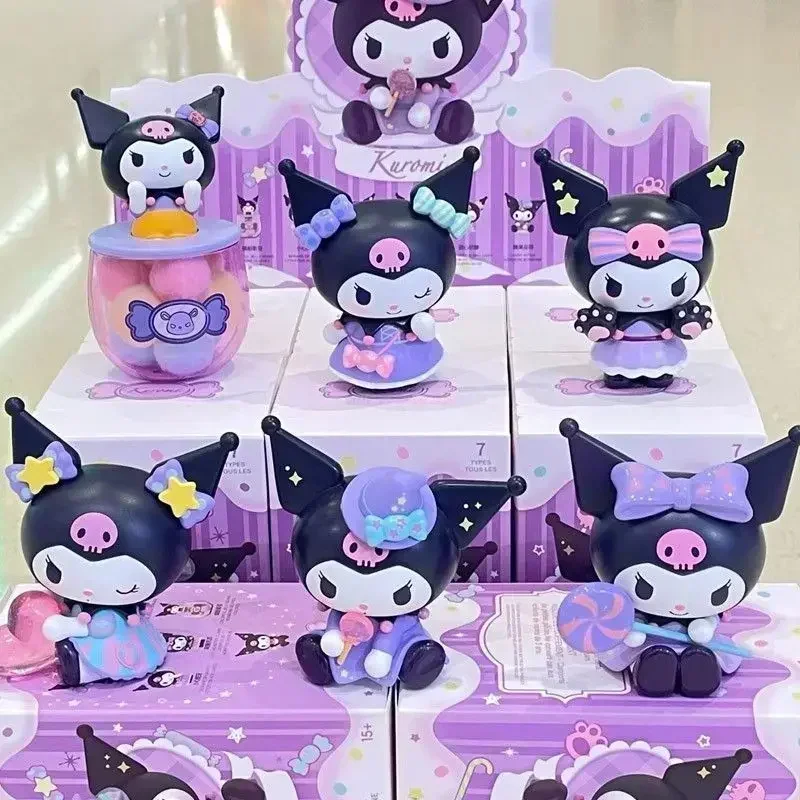 

Sanrio глухая коробка Kuromi трюк или лечение серии Мелодия Аниме Фигурка сюрприз загадка Угадай сумку кавайная Модель Детская милая игрушка подарок