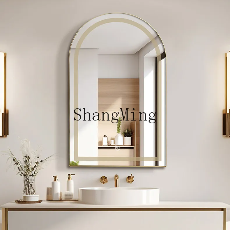 SM bathroom mirror wall-mounted storage integrated bathroom mirror anti-fog washstand makeup mirror