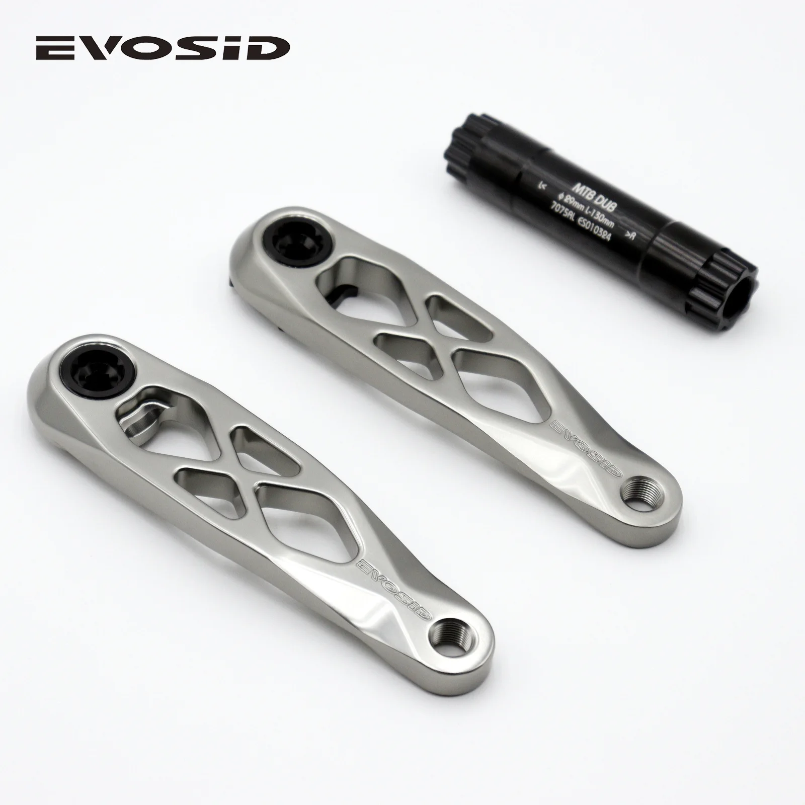 

EVOSID 5DEV 165-170mm CNC HollowTech MTB Crankset, High-Strength Aluminum Alloy Bike Crank Arm Set for SRAM Boost