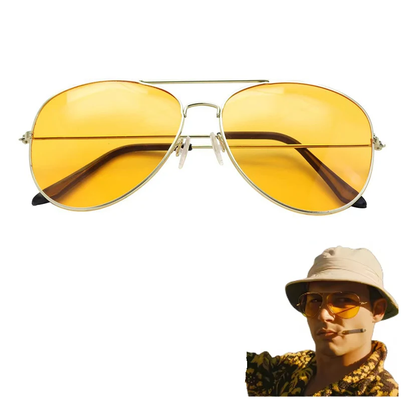    Солнцезащитные очки с цветочным принтом для косплея из фильма «Рас-Вегас», маскировка для взрослых и мужчин, аксессуары для вечеринки на Хэллоуин, очки