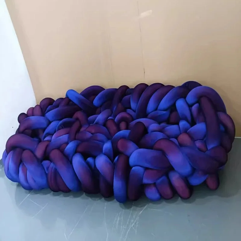 أريكة الثعبان المنسوجة الفاخرة الإيطالية الخفيفة مصممة من العلامة التجارية الكبيرة الراقية فيلا غرفة المعيشة أريكة الثعبان #1