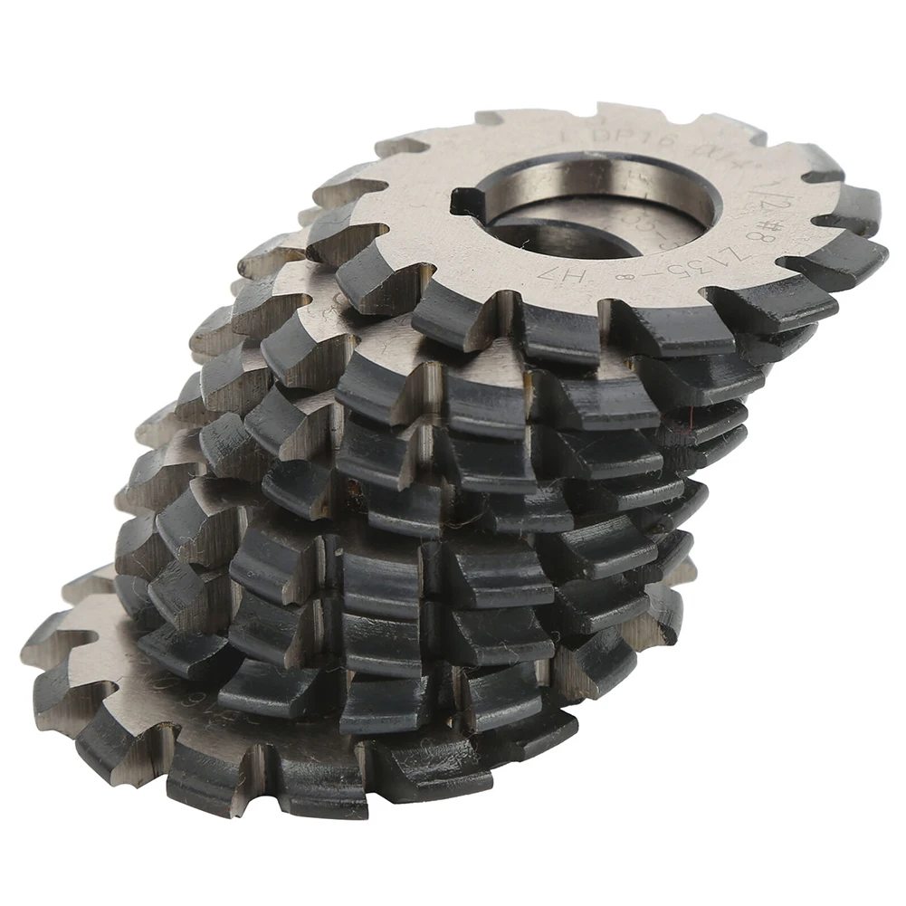 

8Pcs Involute Gear Milling Cutter Set High Speed Steel Cutting Tools 55mm 22mm For Metalworking Tool Accessory In Stock