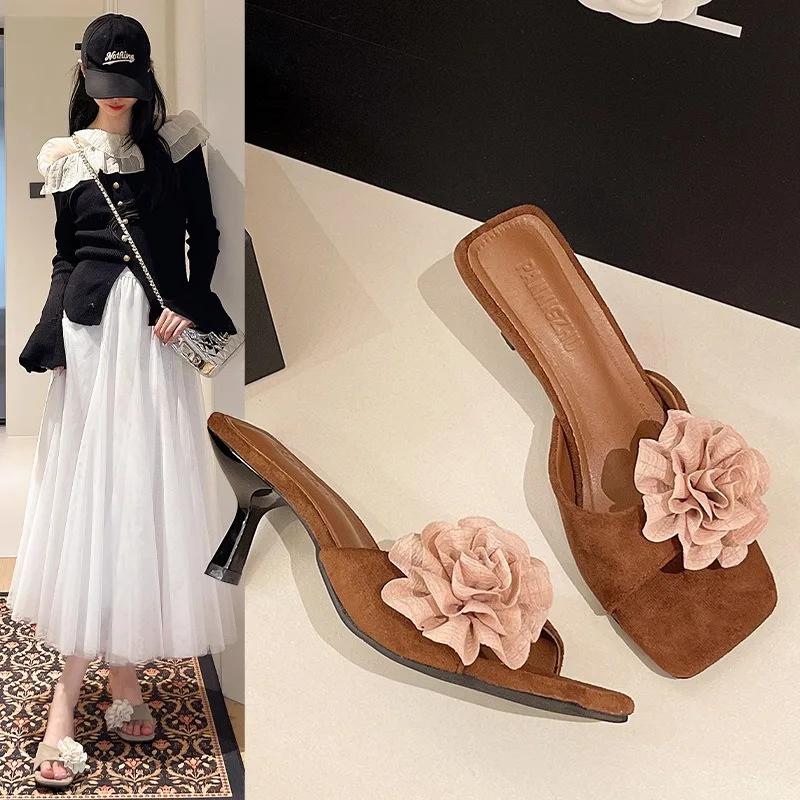 

Женские тапочки на плоской подошве с цветочным принтом, летнее платье, прогулочная модная обувь, женские повседневные шлепанцы, брендовые трендовые шлепанцы 2025 года, уютные Zapatillas De Mujer