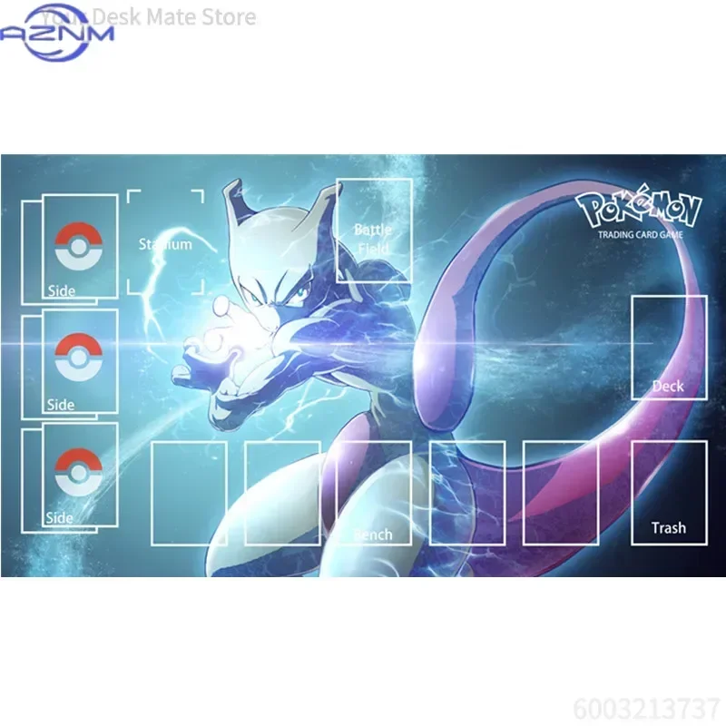 Fantasy Creature Large Gaming Table Mouse Pad, Multiple Anime & Pixel Playmat Complete Card Zones Anti-slip Rubber Desk Mat