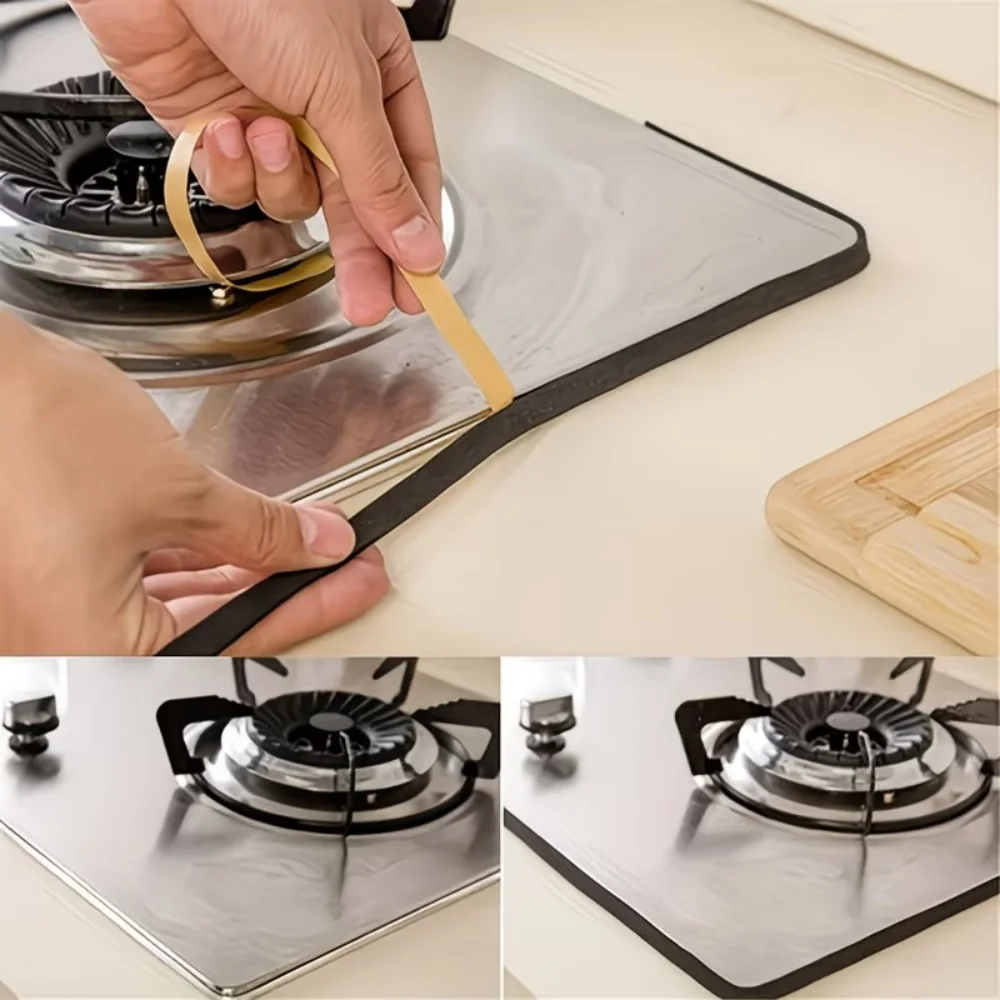 2/4Pcs Rubber Self Adhesive Sponge Seal Strip Window Slit Kitchen Sink Sealing Tape Gas Stove Waterproof Anti-collision