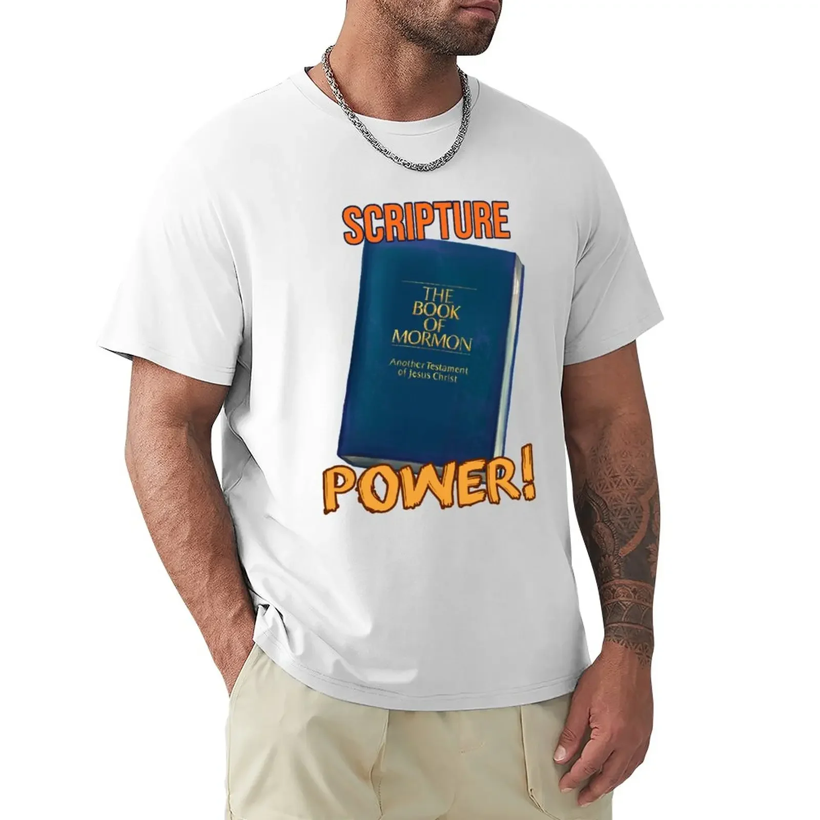 anime clothes  Book of Mormon- Scripture Power! T-Shirt custom t shirt plus size tops quick-drying  t shirts for men graphic