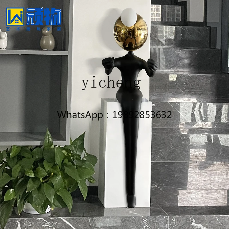 humanoid art sculpture floor ornament light luxury living room sofa abstract figure creative vertical ornament