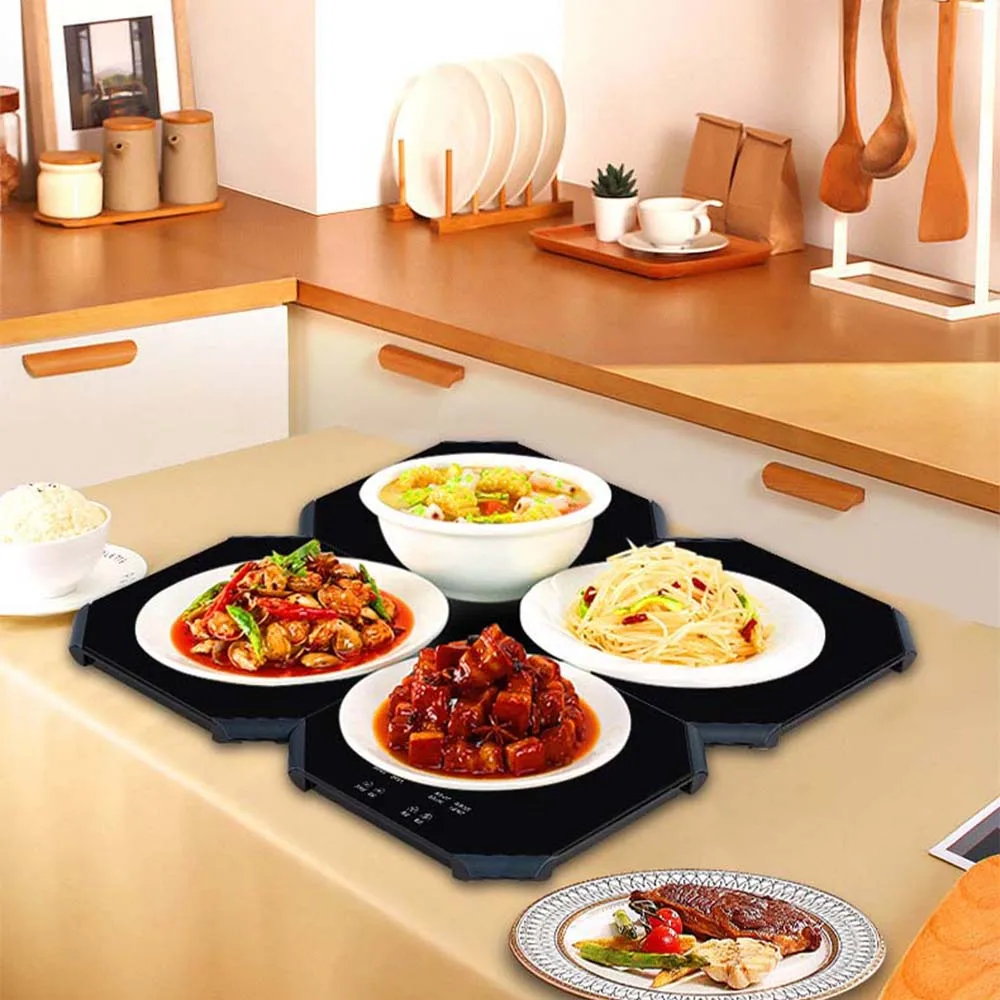 Octagon kitchen warming board multi-function heating plate household heat preservation board folding and splicing heating plate